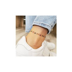 Tmt Silver Gümüş Rose Renkli Zirkon Taşlı Halhal