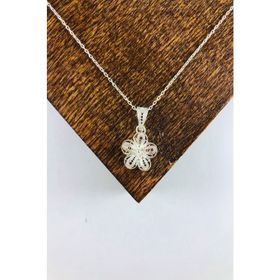 Tmt Silver Gümüş Telkari Çiçek Kolye