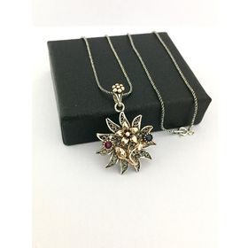 Tmt Silver Gümüş Telkari Çiçek Kolye