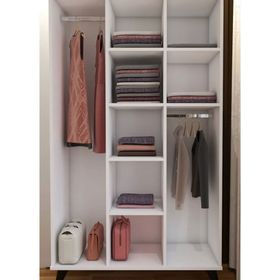 Tocco İZL123 1081 Izel 3 Kapaklı Askılıklı Raflı Lüx Gardırop