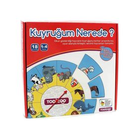 Todizoo 83901 Kuyruğum Nerede- Eğitici Görsel Eşleştirme Oyunu