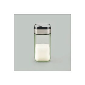 Tohana 100 ml Şeffaf Siyah Döner Kapaklı Kare Cam Tuzluk