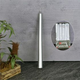 Tohana 25 cm Gümüş Şamdan Mumu