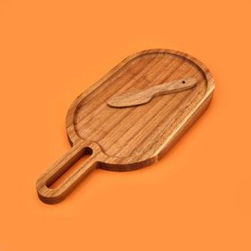 Tohana 30x14 cm Kahverengi Akasya Oval Sunumluk