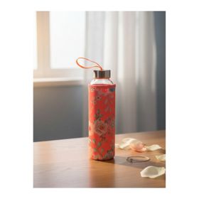 Tohana H2O 500 ml Gül Desen Kılıflı Cam Matara