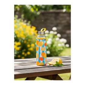 Tohana H2O 500 ml Limon Desen Kılıflı Cam Matara
