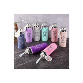 Tohana Peluş Kılıflı 600 ml Mor Cam Matara