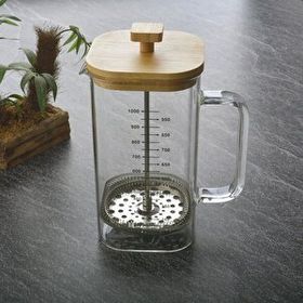 Tohana THN68114 Bambu Kapaklı Kare French Press