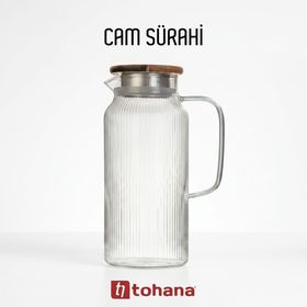 Tohana THN76323 2 lt Akasya Kapaklı Cam Sürahi
