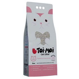 Toi Moi 10 kg Aura Cream Bebek Pudrası Sodyum İnce Taneli Bentonit Topaklanan Kedi Kumu