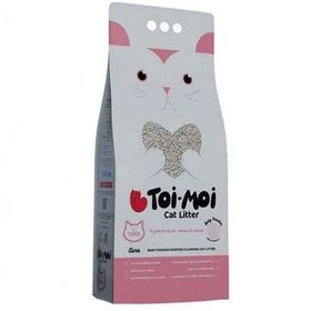 Toi Moi 10 kg Natura Cream Bebek Pudrası Kokulu Bentonit Kedi Kumu