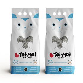 Toi Moi 2x10 kg Aura Cream Marsilya Sabunu Sodyum İnce Taneli Beyaz Bentonit Kedi Kumu