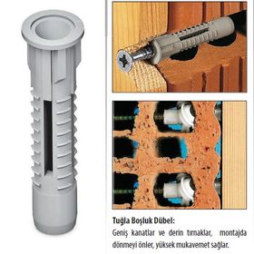Tok Pazar 10 mm 500 Adet Tuğla Boşluk Dübeli
