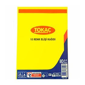 Tokaç 10'lu Elişi Kağıdı (Karışık Renk)