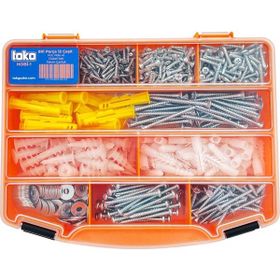 Toko Hobi-1 891 Parça 12 Çeşit Organizer Takım Çantalı Pul Vida ve Dübel Seti