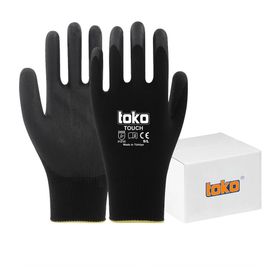 Toko Touch No: 9/I 288 Adet Siyah Poliüretan Kaplı Polyester Örme Eldiven