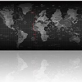 Tokyo Dünya Haritası Desenli 90x40 cm Xxl Mouse Pad