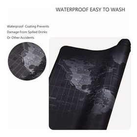 Tokyo Dünya Haritası Desenli 90x40 cm Xxl Mouse Pad