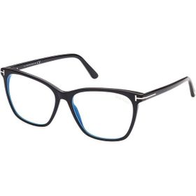 Tom Ford TF 5762B 001 55 Kare Siyah Kemik Mavi Işık Korumalı Kadın Gözlük