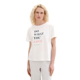 Tom Tailor 10315 Whisper White Kadın T-shirt Bluz