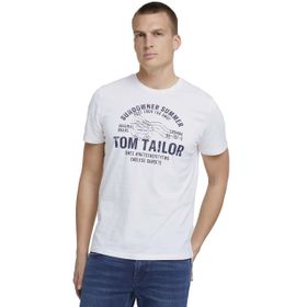 Tom Tailor 10332 Açık Beyaz Erkek T-Shirt