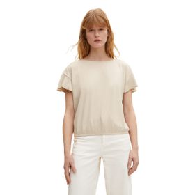 Tom Tailor 10336 Açık Cashew Bej Kadın T-Shirt