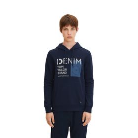 Tom Tailor 1034360 Gök Mavisi Erkek Baskılı Sweatshirt