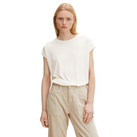 Tom Tailor 10348 Beyaz Gardenia White Denim Kadın T-shirt