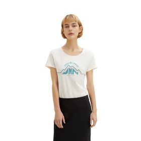Tom Tailor 10348 Beyaz Gardenia White Denim Kadın T-shirt
