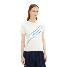 Tom Tailor 10348 Beyaz Gardenia White Denim Kadın T-shirt