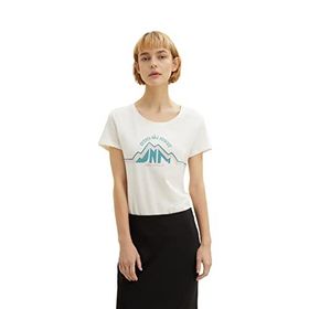 Tom Tailor 10348 Beyaz Gardenia White Denim Kadın T-shirt