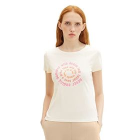 Tom Tailor 10348 Beyaz Gardenia White Denim Kadın T-shirt