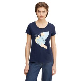 Tom Tailor 10360 Mavi Baskılı Kadın T-Shirt