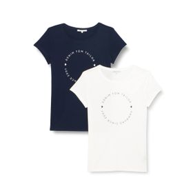 Tom Tailor 10360 Mavi Baskılı Kadın T-Shirt