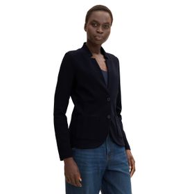 Tom Tailor 10360 Mavi Real Navy Blue Kadın Dokulu Ottoman Blazer