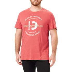 Tom Tailor 10418 Print Denim Dumanlı Kırmızı Erkek T-shirt