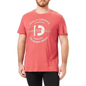 Tom Tailor 10418 Print Denim Dumanlı Kırmızı Erkek T-shirt