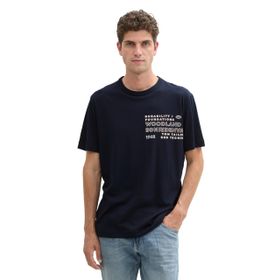 Tom Tailor 10668 Baskılı Pike Polo Gök Mavisi T-shirt