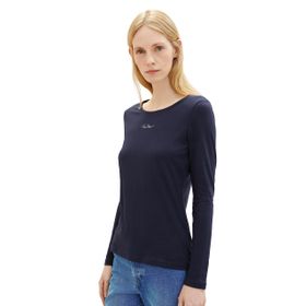 Tom Tailor 10668 Gök Mavisi Kaptan Mavisi Uzun Kollu Kadın T-shirt