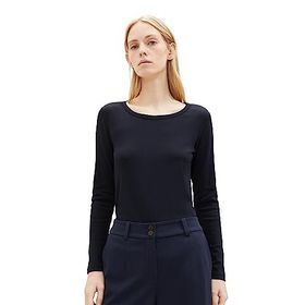 Tom Tailor 10668 Gök Mavisi Kaptan Mavisi Uzun Kollu Kadın T-shirt