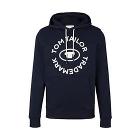 Tom Tailor 10668 Gök Mavisi Logo Baskılı Erkek Sweatshirt