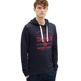 Tom Tailor 10668 Gök Mavisi Logo Baskılı Erkek Sweatshirt