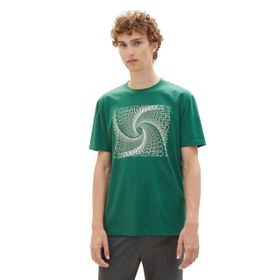 Tom Tailor 10778 Hunter Green Denim Erkek Basic Baskılı T-shirt