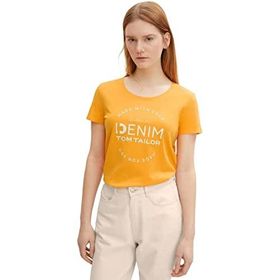Tom Tailor 11188 Turuncu Bliss Denim Logo Baskılı Kadın T-shirt