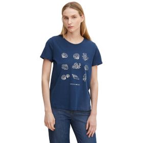 Tom Tailor 11758 Gece Yelken Baskılı Kadın T-shirt