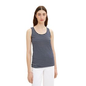 Tom Tailor 12502 Mavi Çizgili Kadın Basic Top T-shirt