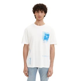 Tom Tailor 12906 Yün Beyaz Denim Erkek T-shirt