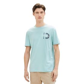 Tom Tailor 13117 Pastel Turkuaz Denim Erkek T-shirt