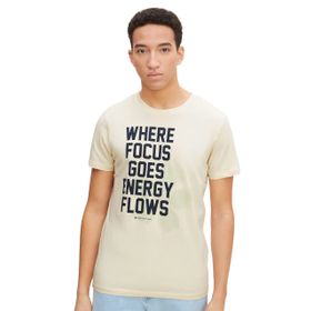Tom Tailor 13808 Krem Erkek T-Shirt