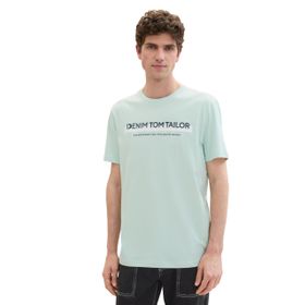 Tom Tailor 17549 Denim Deniz Köpüğü Baskılı Pamuk Erkek Slim Fit T-shirt